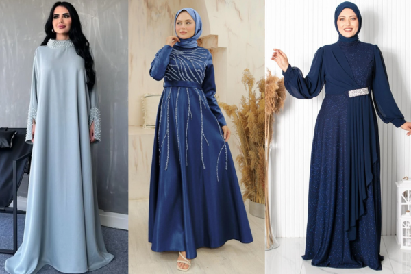 فساتين سواريه للمحجبات مقاسات كبيرة