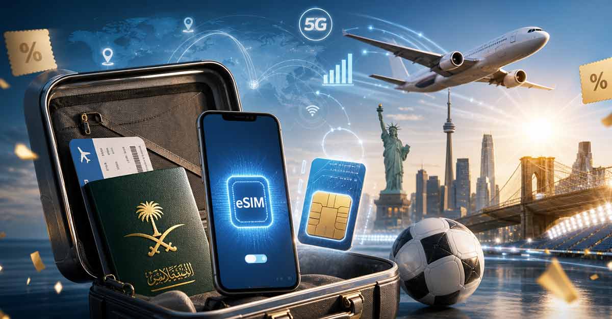مسافر من السعودية لكأس العالم؟ استمتع بالإنترنت مع أفضل eSIM 3 مسافر من السعودية لكأس العالم؟ استمتع بالإنترنت مع أفضل eSIM