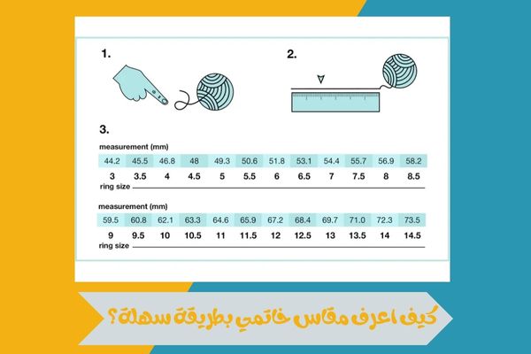 دليل يوضح كيف اعرف مقاس خاتمي باستخدام أدوات منزلية بسيطة 15 كيف اعرف مقاس خاتمي بطريقة سهلة؟